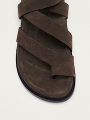 Alohas Brown Tide Leather Sandals - Image 6 of 6