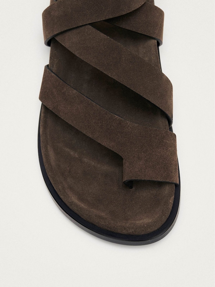 Alohas Brown Tide Leather Sandals - Image 6 of 6