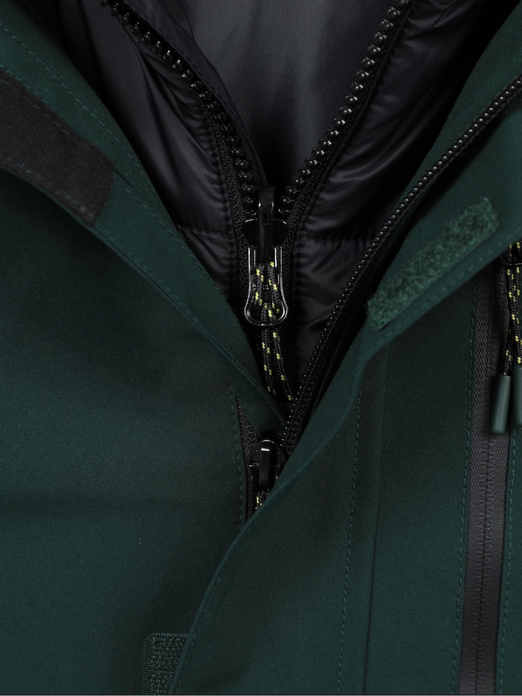 Mountain Warehouse Green Sycamore 3 in 1 Waterproof Jacket - Image 7 of 7 Mountain Warehouse Green Sycamore 3 in 1 Waterproof Jacket - Image 7 of 7