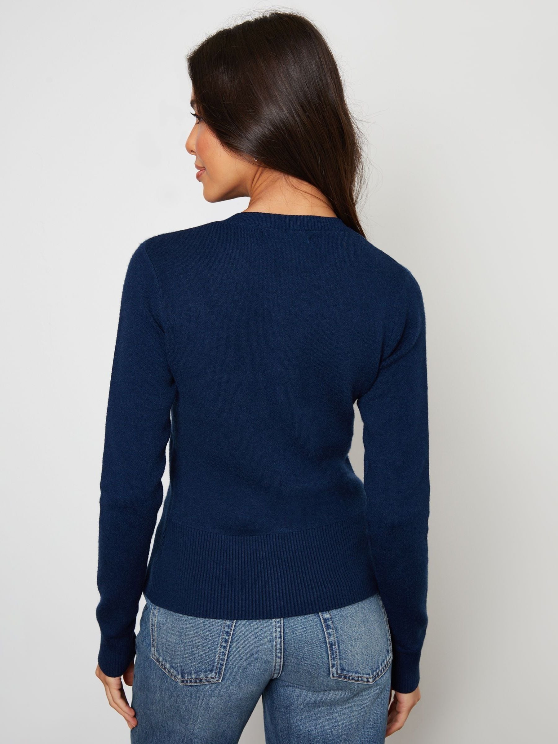 Comprar Azul marinho - Threadbare Crew Neck Knitted Cardigan from