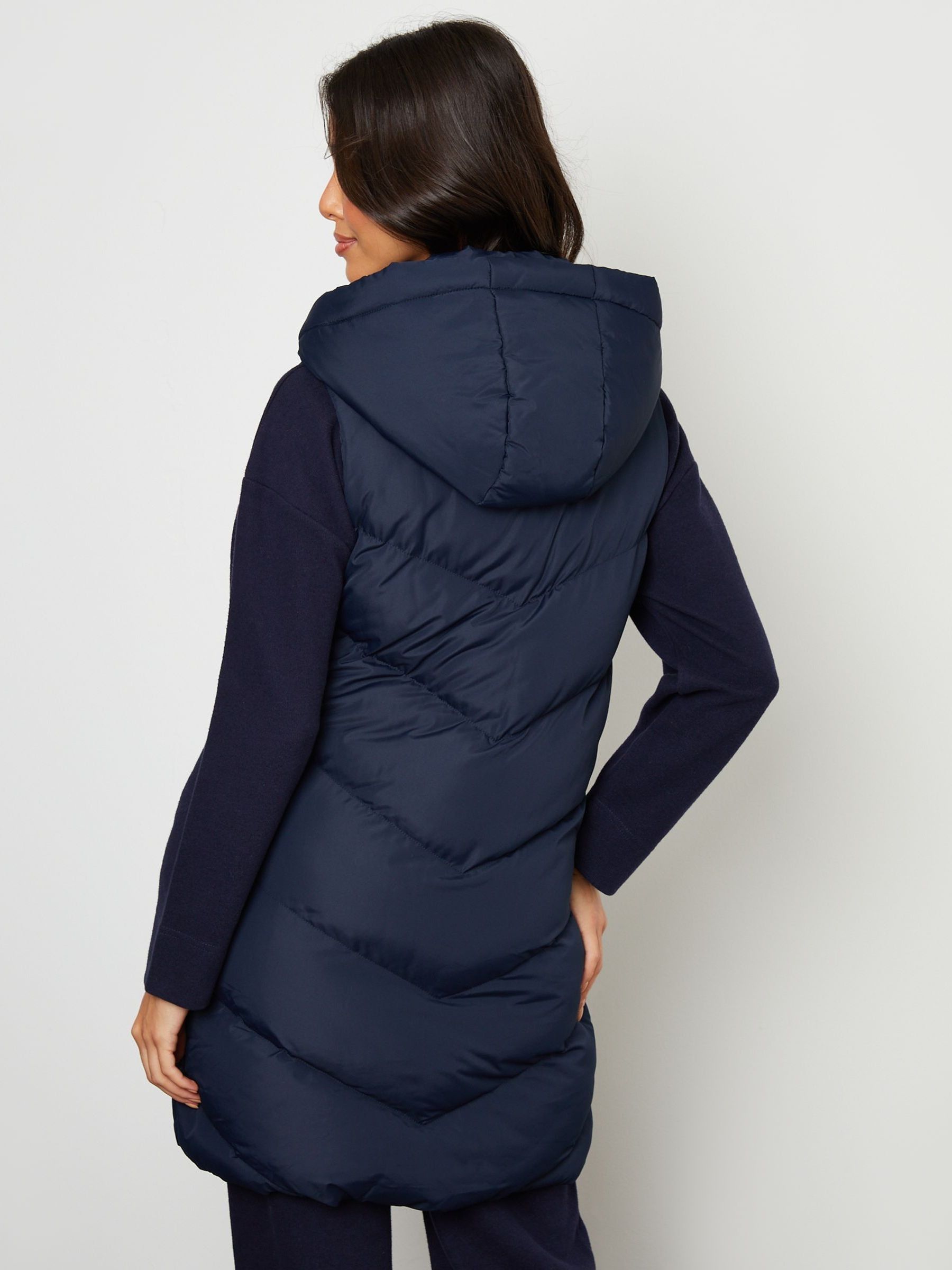 Buy Threadbare Blue Longline Padded Gilet from the Next UK online shop