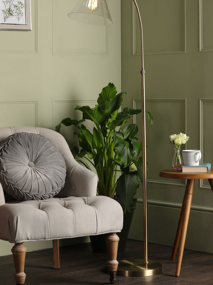 Laura Ashley Brass Isaac Floor Lamp - Image 1 of 3 Laura Ashley Brass Isaac Floor Lamp - Image 1 of 3