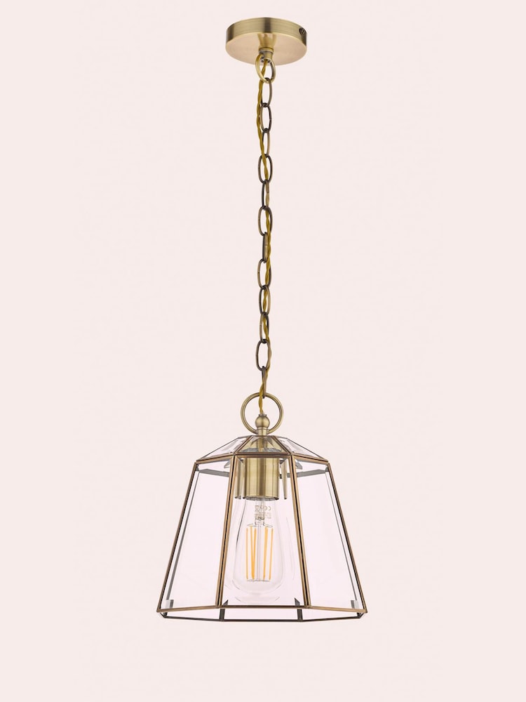 Laura Ashley Brass Clayton Pendant Ceiling Light - Image 2 of 4