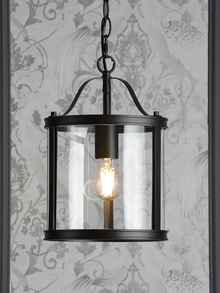 Laura Ashley Black Harrington Lantern 1 Light Ceiling Light - Image 1 of 5