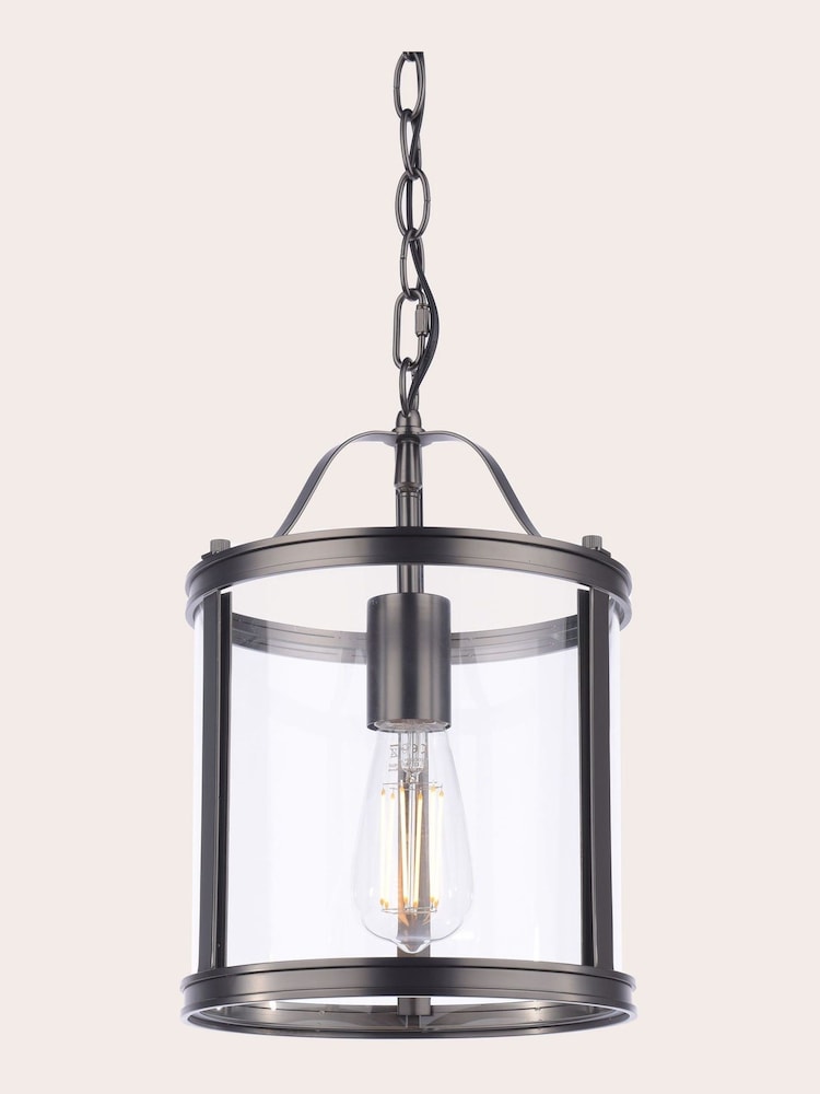 Laura Ashley Black Harrington Lantern 1 Light Ceiling Light - Image 5 of 5