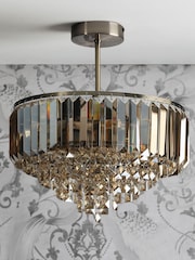 Laura Ashley Champagne Gold Vienna 3 Light Ceiling Light - Image 2 of 4