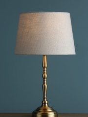 Laura Ashley Antique Brass Corey Candlestick Table Lamp Base - Image 3 of 6