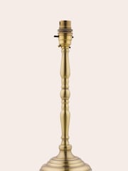 Laura Ashley Antique Brass Corey Candlestick Table Lamp Base - Image 4 of 6