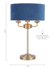 Laura Ashley Blue Sorrento Table Lamp - Image 4 of 6
