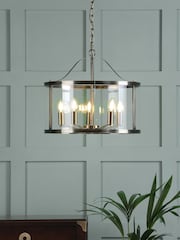 Laura Ashley Brass Harrington Lantern 5 Light Ceiling Light - Image 1 of 5