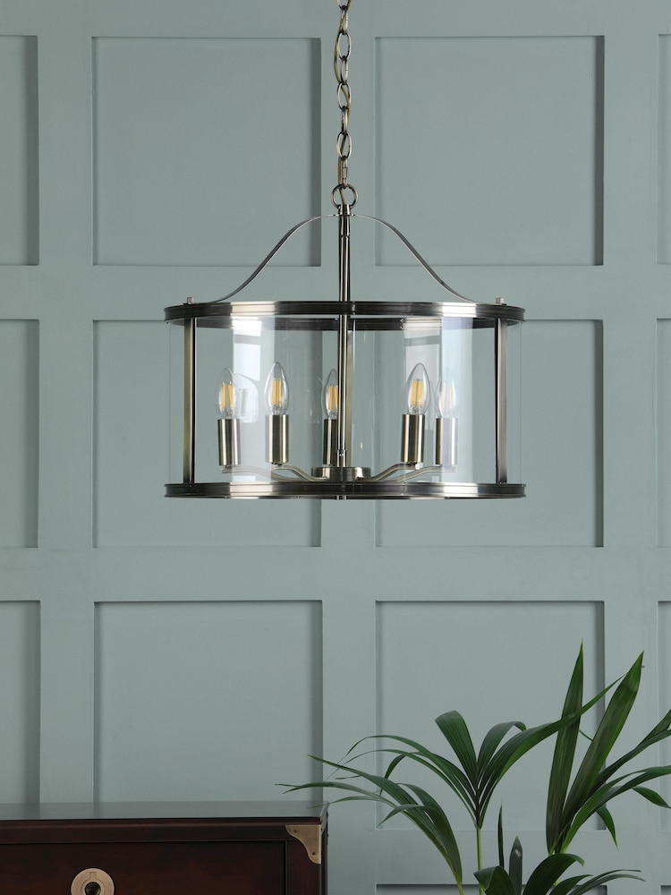 Laura Ashley Brass Harrington Lantern 5 Light Ceiling Light - Image 2 of 5 Laura Ashley Brass Harrington Lantern 5 Light Ceiling Light - Image 2 of 5