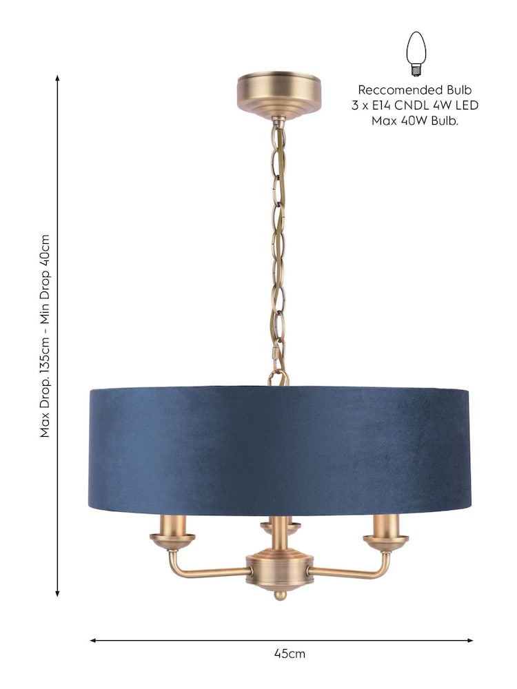 Laura Ashley Blue Sorrento Ceiling Light - Image 6 of 6 Laura Ashley Blue Sorrento Ceiling Light - Image 6 of 6