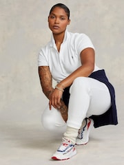 Polo Ralph Lauren White Stretch Cotton Pique Classic Short Sleeve Polo Shirt - Image 4 of 8