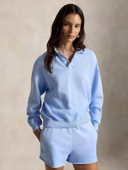 Polo Ralph Lauren Blue Light Cotton Polo Sweatshirt - Image 1 of 4