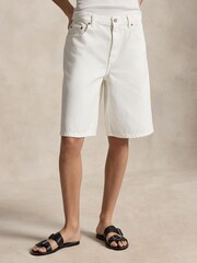 Polo Ralph Lauren White Denim Bermuda Shorts - Image 1 of 4