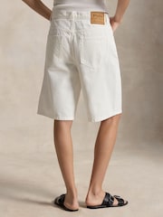 Polo Ralph Lauren White Denim Bermuda Shorts - Image 3 of 4