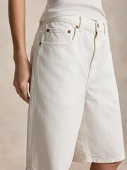 Polo Ralph Lauren White Denim Bermuda Shorts - Image 4 of 4