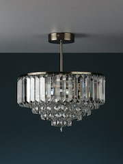 Laura Ashley Brass Vienna 3 Light Ceiling Light - Image 2 of 5