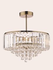Laura Ashley Brass Vienna 3 Light Ceiling Light - Image 3 of 5