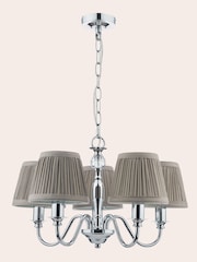Laura Ashley Chrome Ellis 5 Light Chandelier Ceiling Light - Image 2 of 3