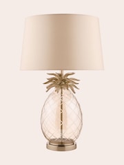 Laura Ashley Gold Pineapple Cut Glass Table Lamp - Image 3 of 5