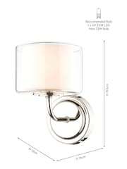 Laura Ashley Chrome Southwell 1 Wall Light - Image 5 of 5
