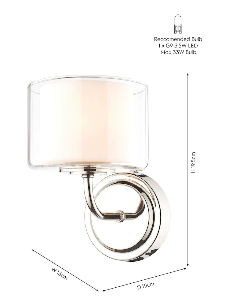 Laura Ashley Chrome Southwell 1 Wall Light - Image 5 of 5 Laura Ashley Chrome Southwell 1 Wall Light - Image 5 of 5