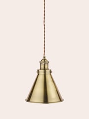 Laura Ashley Brass Rufus Grande 1 Light Pendant Ceiling Light - Image 3 of 4
