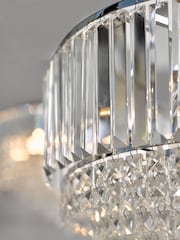 Laura Ashley Chrome Vienna 3 Light Ceiling Light - Image 3 of 5