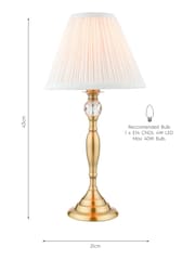 Laura Ashley Brass Ellis Satin Painted Spindle Table Lamp - Image 3 of 4