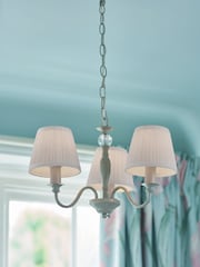 Laura Ashley Cream Ellis 3 Light Chandelier Ceiling Light - Image 2 of 5