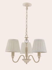 Laura Ashley Cream Ellis 3 Light Chandelier Ceiling Light - Image 3 of 5