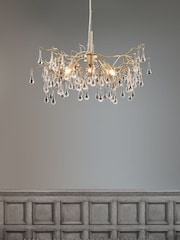 Laura Ashley Gold Willow Crystal Chandelier Ceiling Light - Image 1 of 4