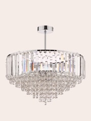 Laura Ashley Chrome Vienna 5 Light Flush Ceiling Light - Image 5 of 5