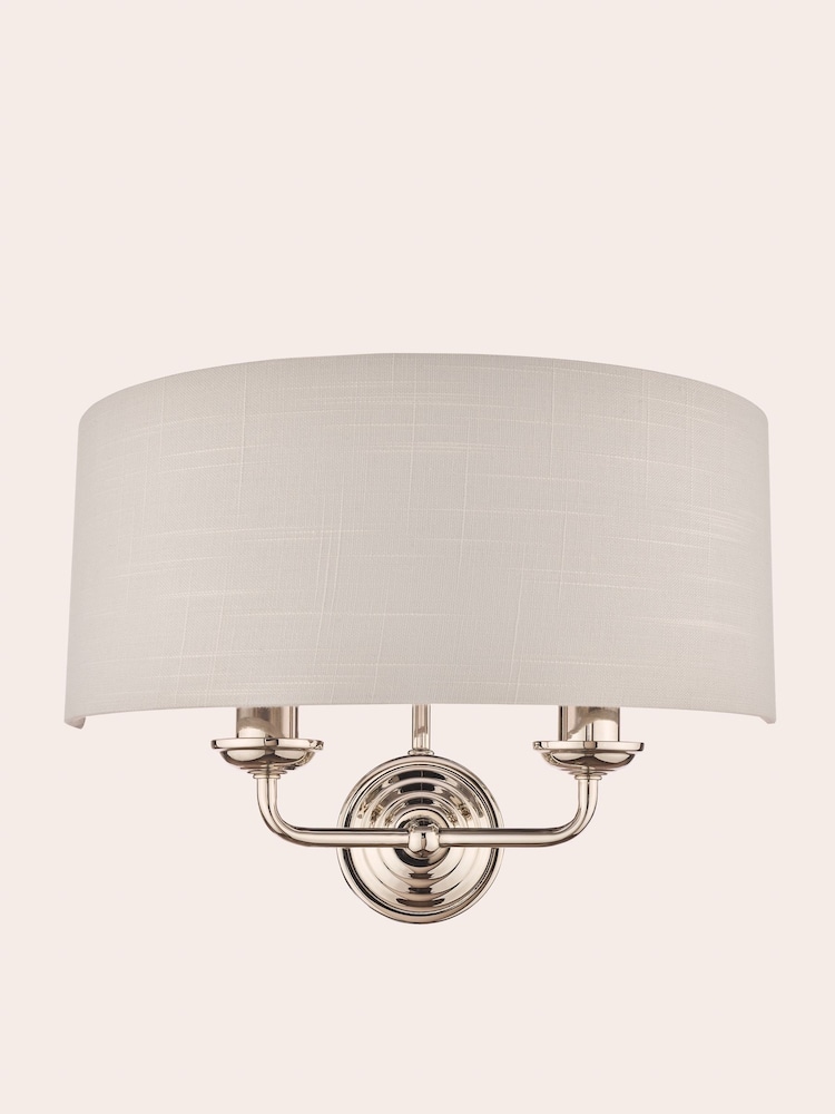 Laura Ashley Polished Nickel Sorrento Wall Light - Image 5 of 5