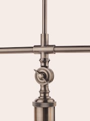 Laura Ashley Pewter Grey Isaac 3 Light Linear Pendant Bar Ceiling Light - Image 3 of 4