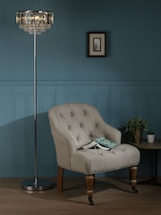 Laura Ashley Chrome Vienna Crystal Floor Lamp - Image 1 of 5