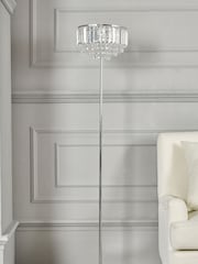 Laura Ashley Chrome Vienna Crystal Floor Lamp - Image 2 of 5