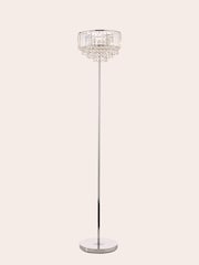 Laura Ashley Chrome Vienna Crystal Floor Lamp - Image 4 of 5