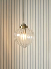 Laura Ashley Brass Whitham Single Pendant Ceiling Light - Image 1 of 5