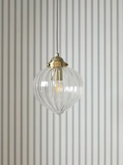 Laura Ashley Brass Whitham Single Pendant Ceiling Light - Image 2 of 5