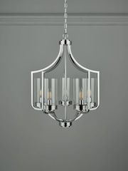 Laura Ashley Chrome Joseph Chandelier Large Light - Image 1 of 3