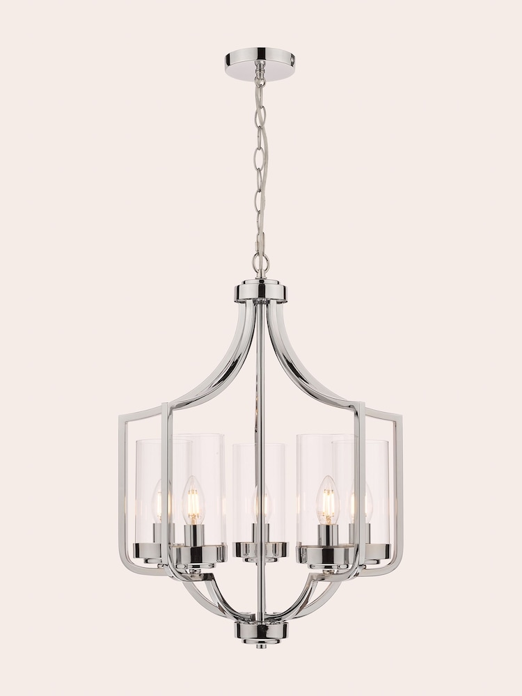 Laura Ashley Chrome Joseph Chandelier Large Light - Image 2 of 3