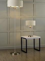 Laura Ashley Brushed Nickel Sorrento Floor Lamp - Image 1 of 5