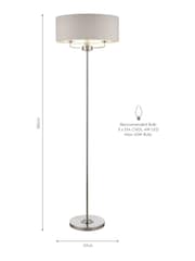 Laura Ashley Brushed Nickel Sorrento Floor Lamp - Image 4 of 5