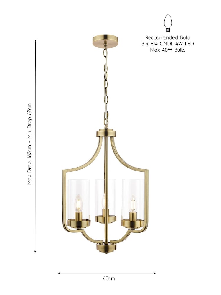 Laura Ashley Brass Joseph Chandelier Light - Image 4 of 4