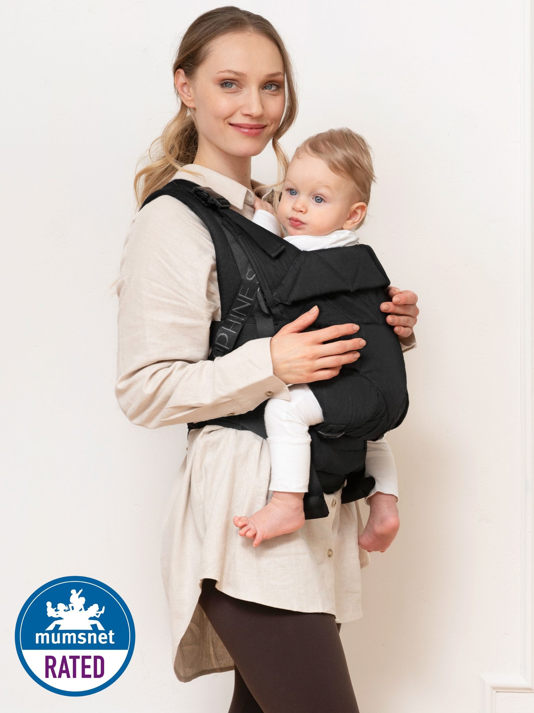 Buy Seraphine Black CARIPOD Baby Carrier in Cotton Canvas from