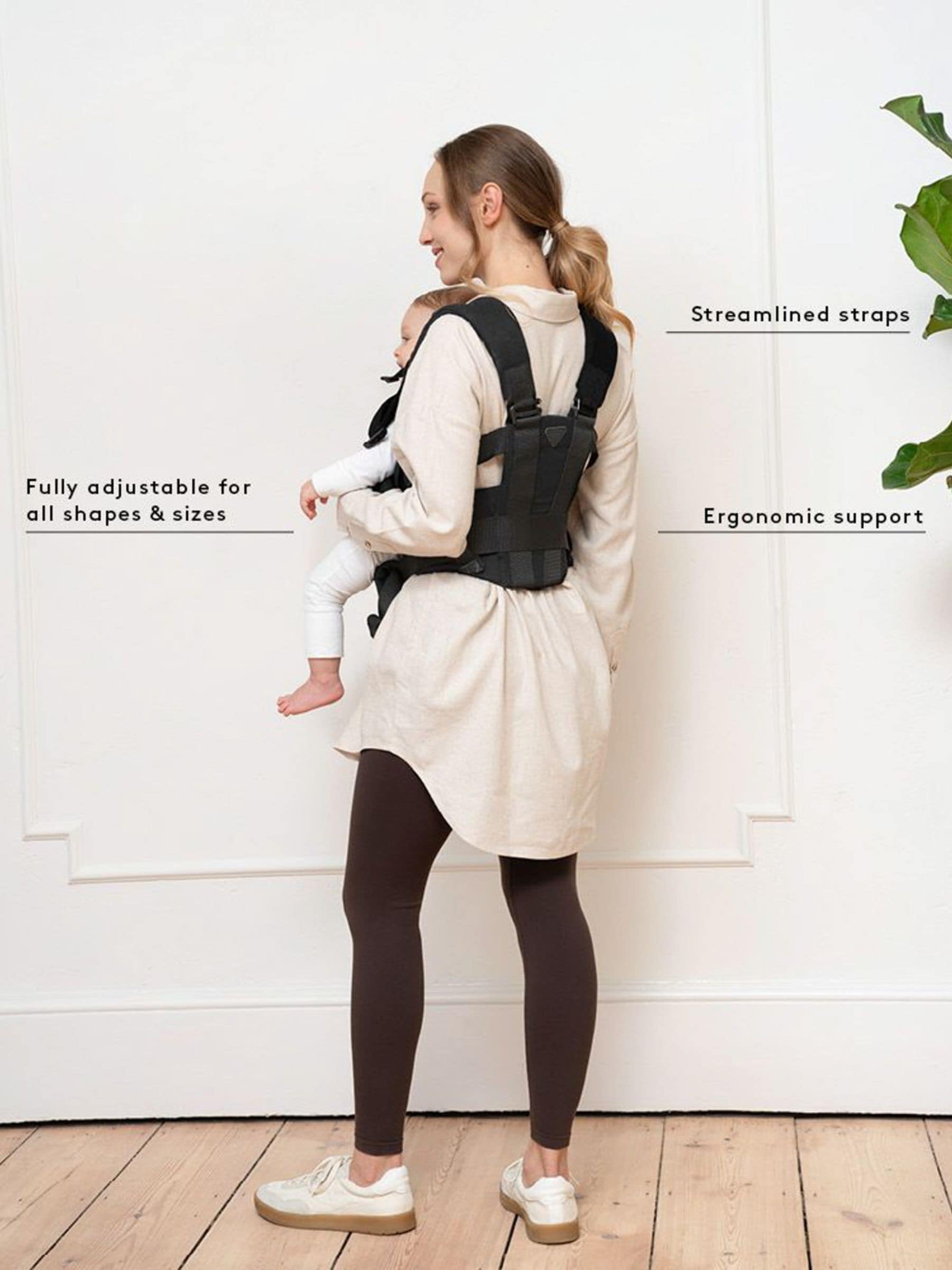 Buy Seraphine Black CARIPOD Baby Carrier in Cotton Canvas from