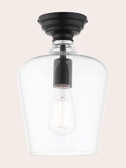 Laura Ashley Black Ockley Flush Fitting Ceiling Light - Image 3 of 7