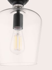 Laura Ashley Black Ockley Flush Fitting Ceiling Light - Image 6 of 7